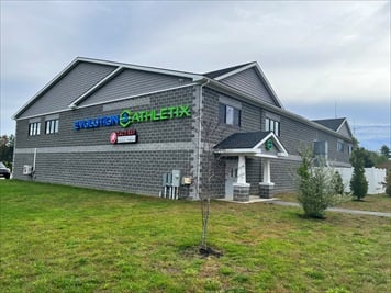 Outside front of building